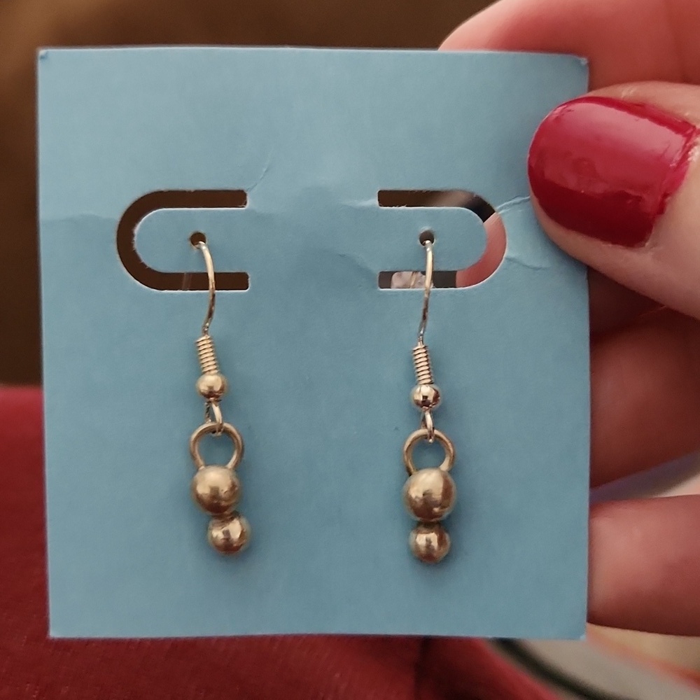 Sterling silver small ball earrings